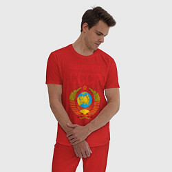 Пижама хлопковая мужская Сделано в СССР, цвет: красный — фото 2