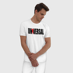 Пижама хлопковая мужская Universal bodybilding, цвет: белый — фото 2