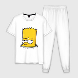 Пижама хлопковая мужская Bart drowns, цвет: белый