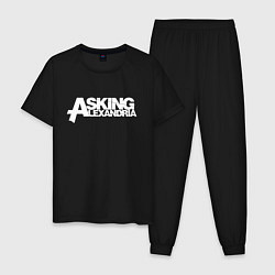 Пижама хлопковая мужская Asking Alexandria, цвет: черный