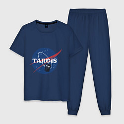 Пижама хлопковая мужская Tardis NASA, цвет: тёмно-синий