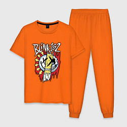 Пижама хлопковая мужская Blink-182: Mixed Up, цвет: оранжевый