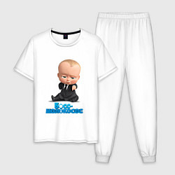 Пижама хлопковая мужская Boss Baby, цвет: белый