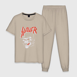 Пижама хлопковая мужская Slayer: Rage Soldier, цвет: миндальный