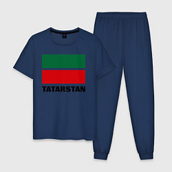 Пижама хлопковая мужская Флаг Татарстана, цвет: тёмно-синий