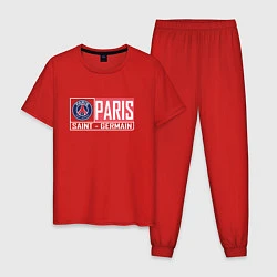 Пижама хлопковая мужская Paris Saint-Germain - New collections, цвет: красный