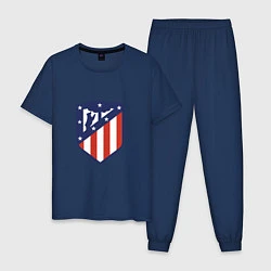 Пижама хлопковая мужская Atletico Madrid, цвет: тёмно-синий