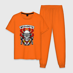 Пижама хлопковая мужская Megadeth Rocker, цвет: оранжевый