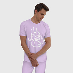 Пижама хлопковая мужская Jah Khalib, цвет: лаванда — фото 2