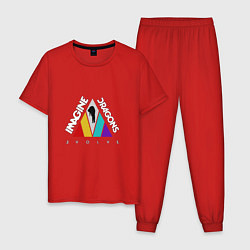 Пижама хлопковая мужская Imagine Dragons: Evolve, цвет: красный