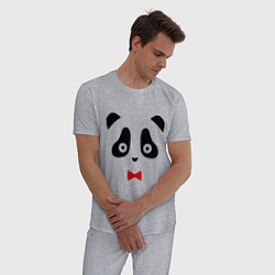 Пижама хлопковая мужская Панда (мужская), цвет: меланж — фото 2