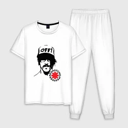 Пижама хлопковая мужская Red Hot Chili Peppers: Off, цвет: белый