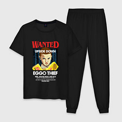 Пижама хлопковая мужская Wanted: Eggo Thief / 11, цвет: черный