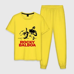 Пижама хлопковая мужская Rocky Balboa, цвет: желтый