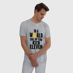 Пижама хлопковая мужская Be A Eleven, цвет: меланж — фото 2