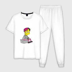 Пижама хлопковая мужская Bart: Lil Peep, цвет: белый