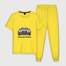 Пижама хлопковая мужская DeLorean, цвет: желтый