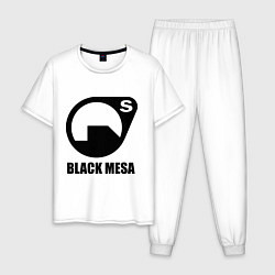 Пижама хлопковая мужская HL: Black mesa, цвет: белый