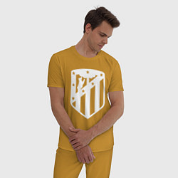 Пижама хлопковая мужская FC Atletico Madrid, цвет: горчичный — фото 2