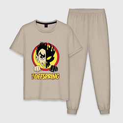 Пижама хлопковая мужская The Offspring Boy цвета миндальный — фото 1