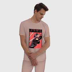 Пижама хлопковая мужская Бездомный бог, цвет: пыльно-розовый — фото 2