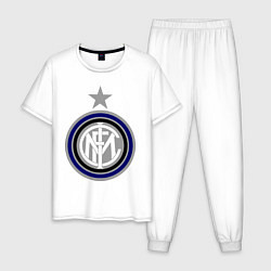 Пижама хлопковая мужская Inter FC, цвет: белый