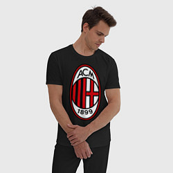 Пижама хлопковая мужская Milan ACM цвета черный — фото 2