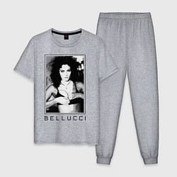 Пижама хлопковая мужская Monica Bellucci: Black, цвет: меланж