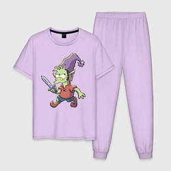 Пижама хлопковая мужская Эльфо, цвет: лаванда