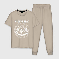 Пижама хлопковая мужская Machine Head MCMXCII, цвет: миндальный