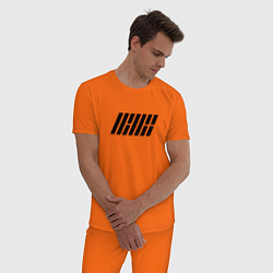 Пижама хлопковая мужская IKON, цвет: оранжевый — фото 2