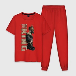 Пижама хлопковая мужская McGregor: The King, цвет: красный