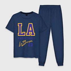 Пижама хлопковая мужская Lebron 23: Los Angeles, цвет: тёмно-синий