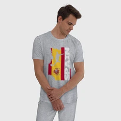 Пижама хлопковая мужская Spain Football, цвет: меланж — фото 2