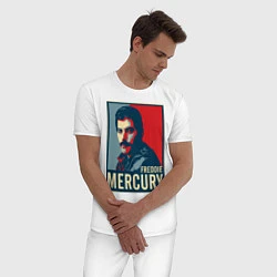 Пижама хлопковая мужская Freddie Mercury, цвет: белый — фото 2