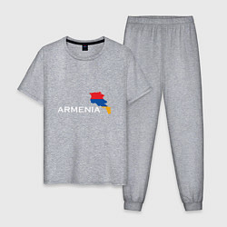 Пижама хлопковая мужская Армения, цвет: меланж