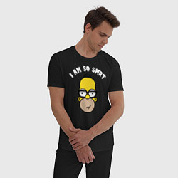 Пижама хлопковая мужская Гомер Симпсон, цвет: черный — фото 2