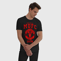 Пижама хлопковая мужская Манчестер Юнайтед, цвет: черный — фото 2