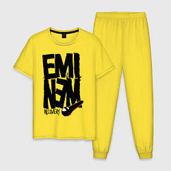 Пижама хлопковая мужская Eminem recovery, цвет: желтый