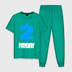 Пижама хлопковая мужская PAYDAY 2 цвета зеленый — фото 1