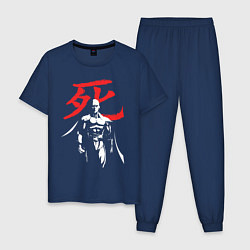 Пижама хлопковая мужская Saitama Hero, цвет: тёмно-синий