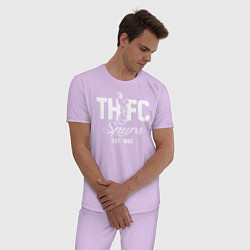 Пижама хлопковая мужская THFC Est 1882 цвета лаванда — фото 2
