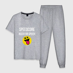 Пижама хлопковая мужская Speedcore, цвет: меланж