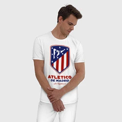 Пижама хлопковая мужская Atlecito de Madrid, цвет: белый — фото 2
