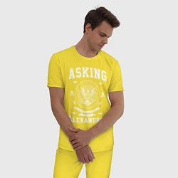 Пижама хлопковая мужская Asking Alexandria: USA, цвет: желтый — фото 2