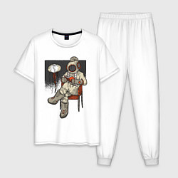 Пижама хлопковая мужская Diver Steampunk, цвет: белый