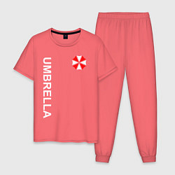 Пижама хлопковая мужская UMBRELLA CORP, цвет: коралловый