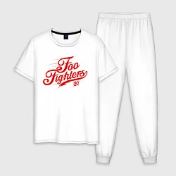 Пижама хлопковая мужская Foo Fighters 95, цвет: белый
