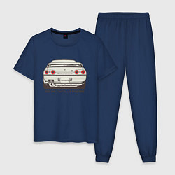 Пижама хлопковая мужская Nissan Skyline R32, цвет: тёмно-синий