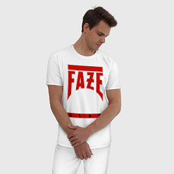 Пижама хлопковая мужская FaZe Clan, цвет: белый — фото 2